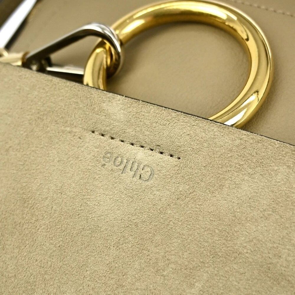 BUYIT Chloe Beige Suede Faye Backpack 031870652 NQ04045 - Picture 4 of 8